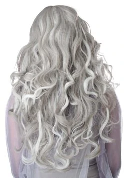 Gray Glow In The Dark Women's Wig -Halloween Costumes womens gray glow in the dark wig alt 3
