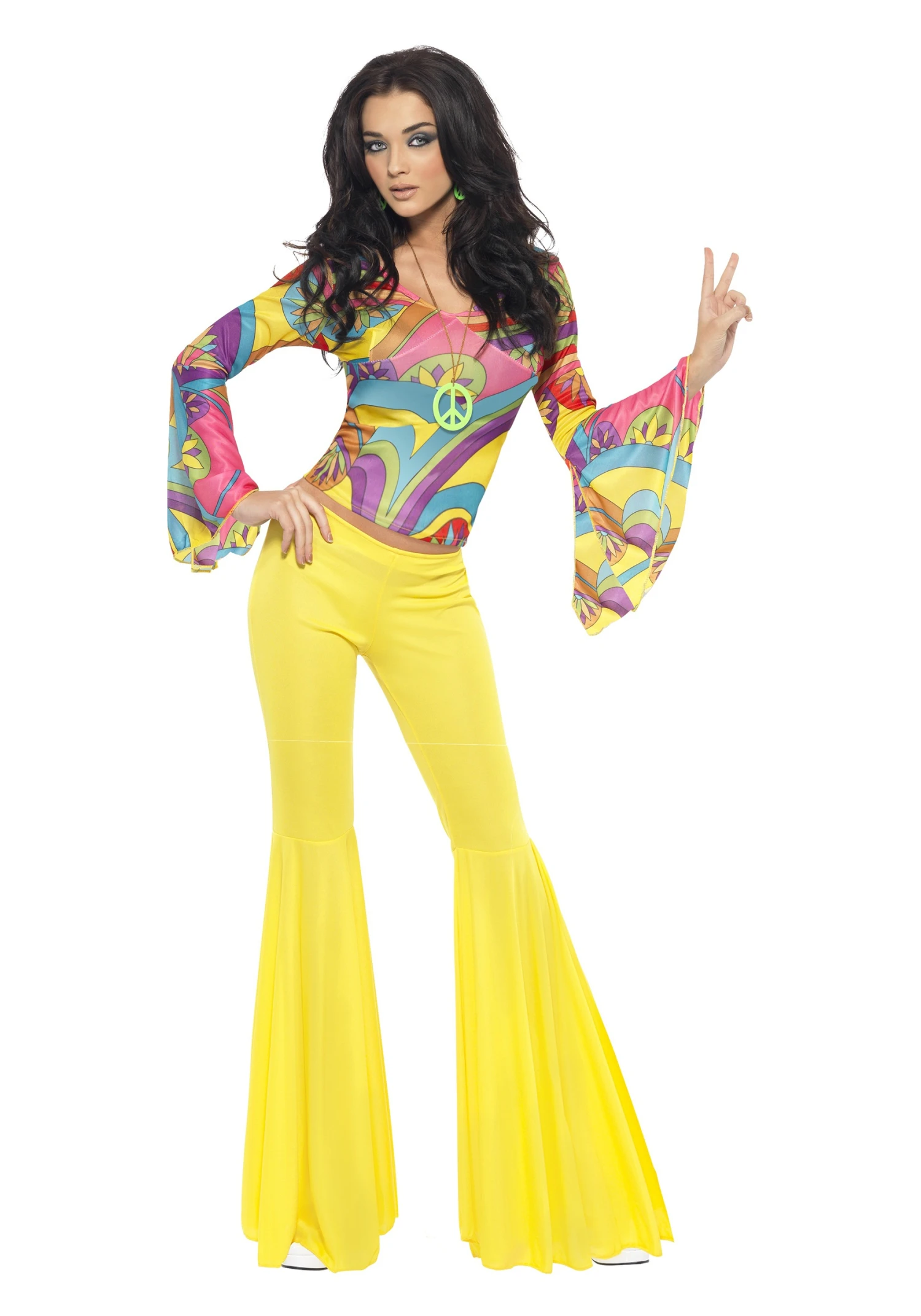 Smiffys Women's Groovy Gal Costume 4 Smiffys Women's Groovy Gal Costume - Image 2