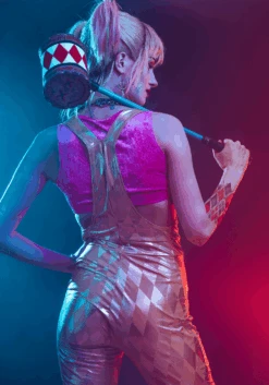 Women's Harley Quinn Gold Overalls Costume 20 Women's Harley Quinn Gold Overalls Costume -Halloween Costumes womens harley quinn gold overalls costume alt 11