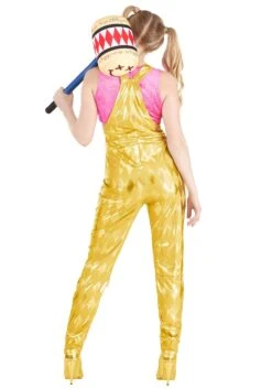 Women's Harley Quinn Gold Overalls Costume 23 Women's Harley Quinn Gold Overalls Costume -Halloween Costumes womens harley quinn gold overalls costume alt 6