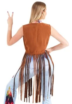 Hippie Costume Vest -Halloween Costumes womens hippie costume vest alt 1