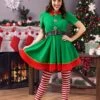 Holiday Elf Women's Costume -Halloween Costumes womens holiday elf costume