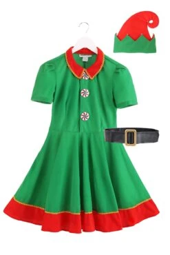 Holiday Elf Women's Costume 15 Holiday Elf Women's Costume -Halloween Costumes womens holiday elf costume alt 12