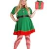 Plus Size Holiday Elf Women's Costume -Halloween Costumes womens holiday elf plus size costume