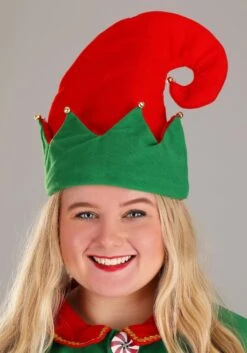 Plus Size Holiday Elf Women's Costume -Halloween Costumes womens holiday elf plus size costume alt 7
