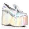 Hologram Platform Shoes For Women -Halloween Costumes womens hologram platform shoes