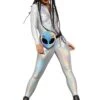 Smiffys Holographic Catsuit Costume For Women 2 Smiffys Holographic Catsuit Costume For Women -Halloween Costumes womens holographic catsuit costume