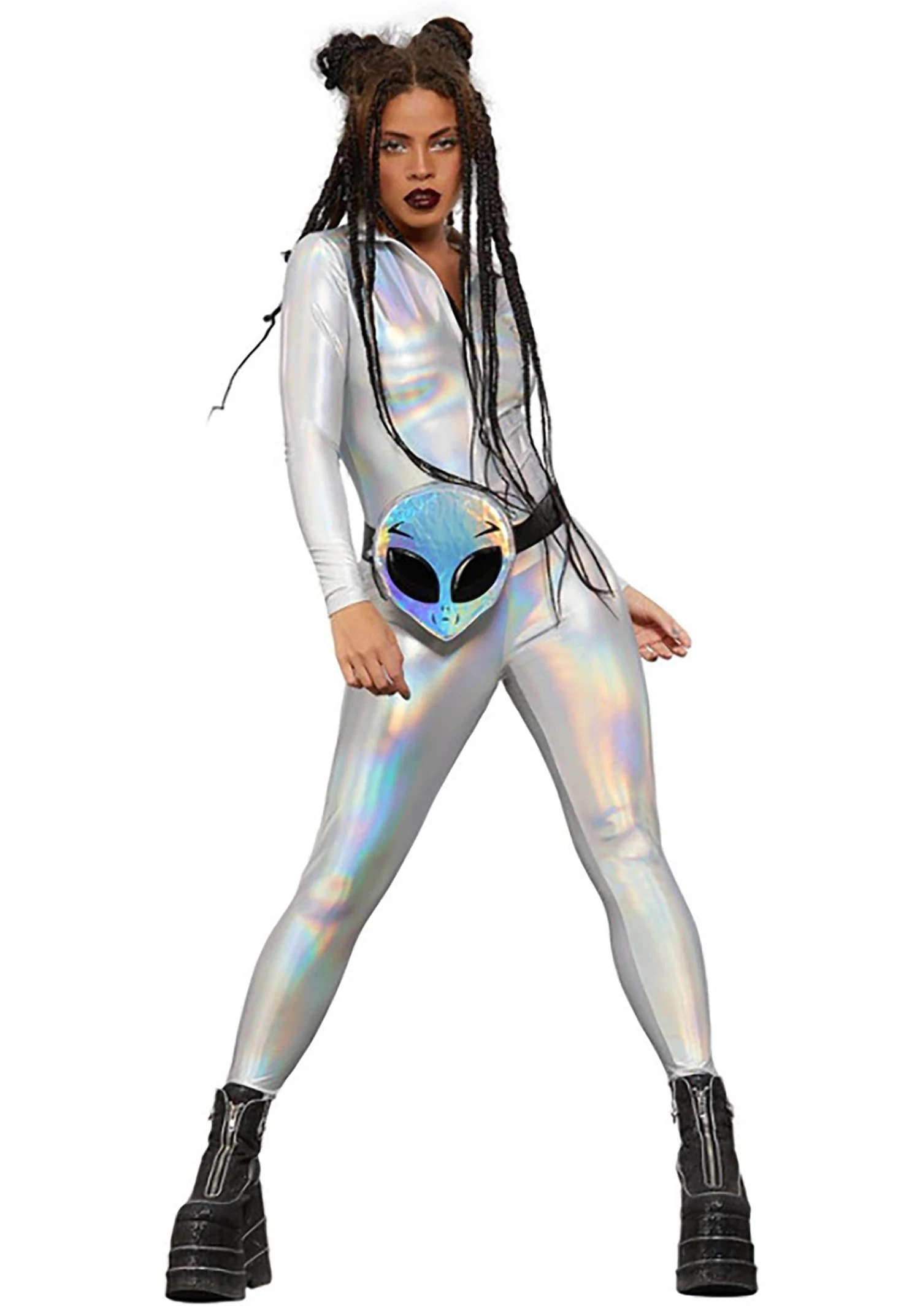 Smiffys Holographic Catsuit Costume For Women 3 Smiffys Holographic Catsuit Costume For Women