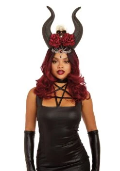 Dreamgirl Women's Horn & Skull Costume Headpiece Accessory