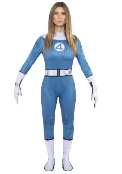 JAZWARES Women's Fantastic Four Invisible Woman Zentai Suit Costume -Halloween Costumes womens invisible woman fantastic four zentai suit alt 3