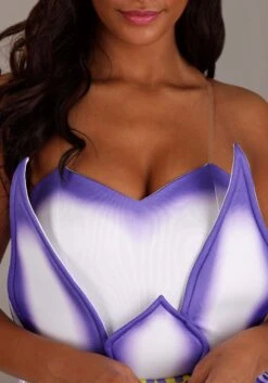 Women's Purple Iris Flower Costume Dress -Halloween Costumes womens iris flower costume alt 2