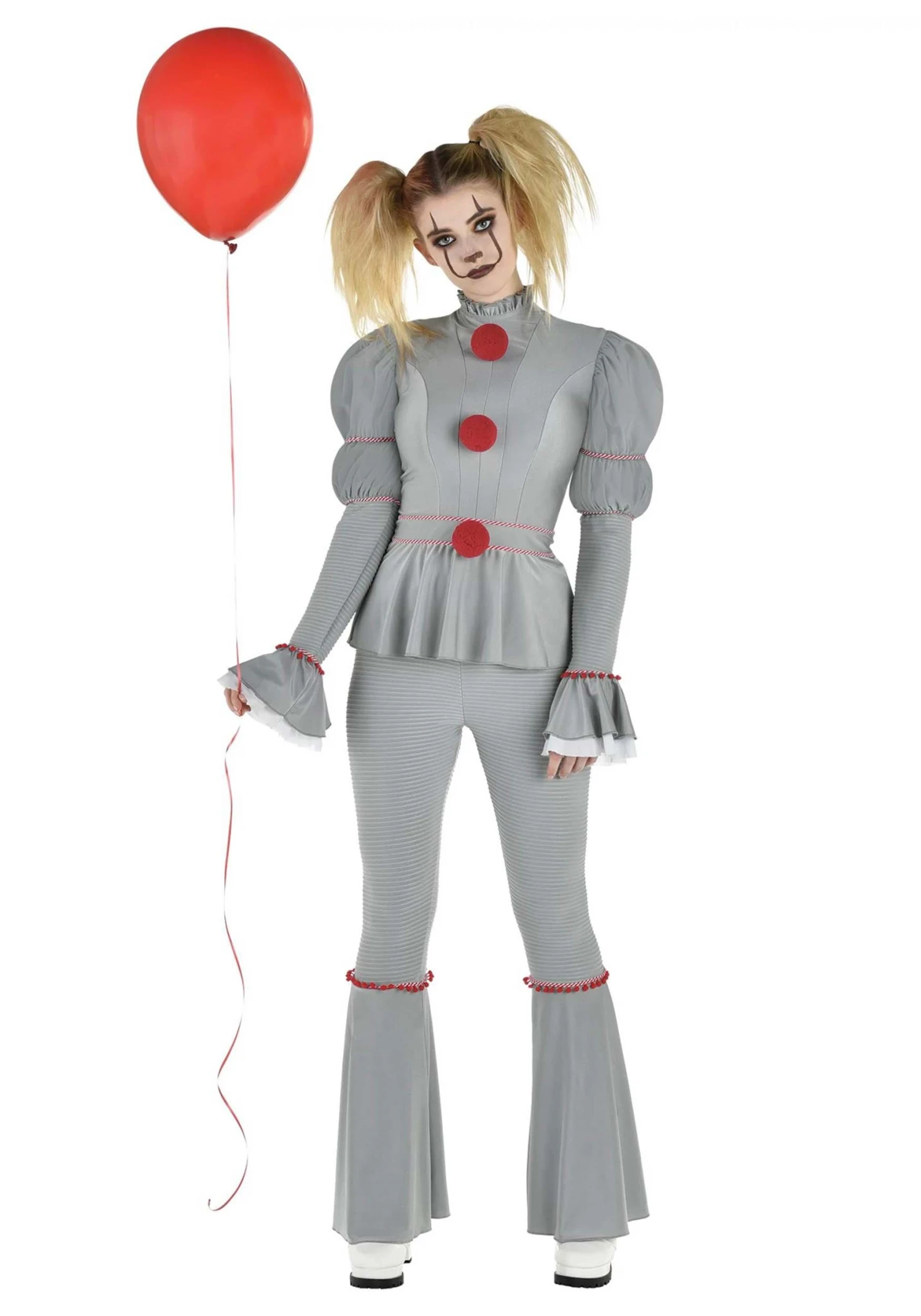 AMSCAN Women's IT Pennywise Clown Costume 3 AMSCAN Women's IT Pennywise Clown Costume