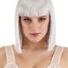 Light Gray Bob Costume Wig For Women 2 Light Gray Bob Costume Wig For Women -Halloween Costumes womens light gray bob wig