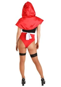 Sexy Little Red Romper Costume For Women -Halloween Costumes womens little red romper costume alt 1