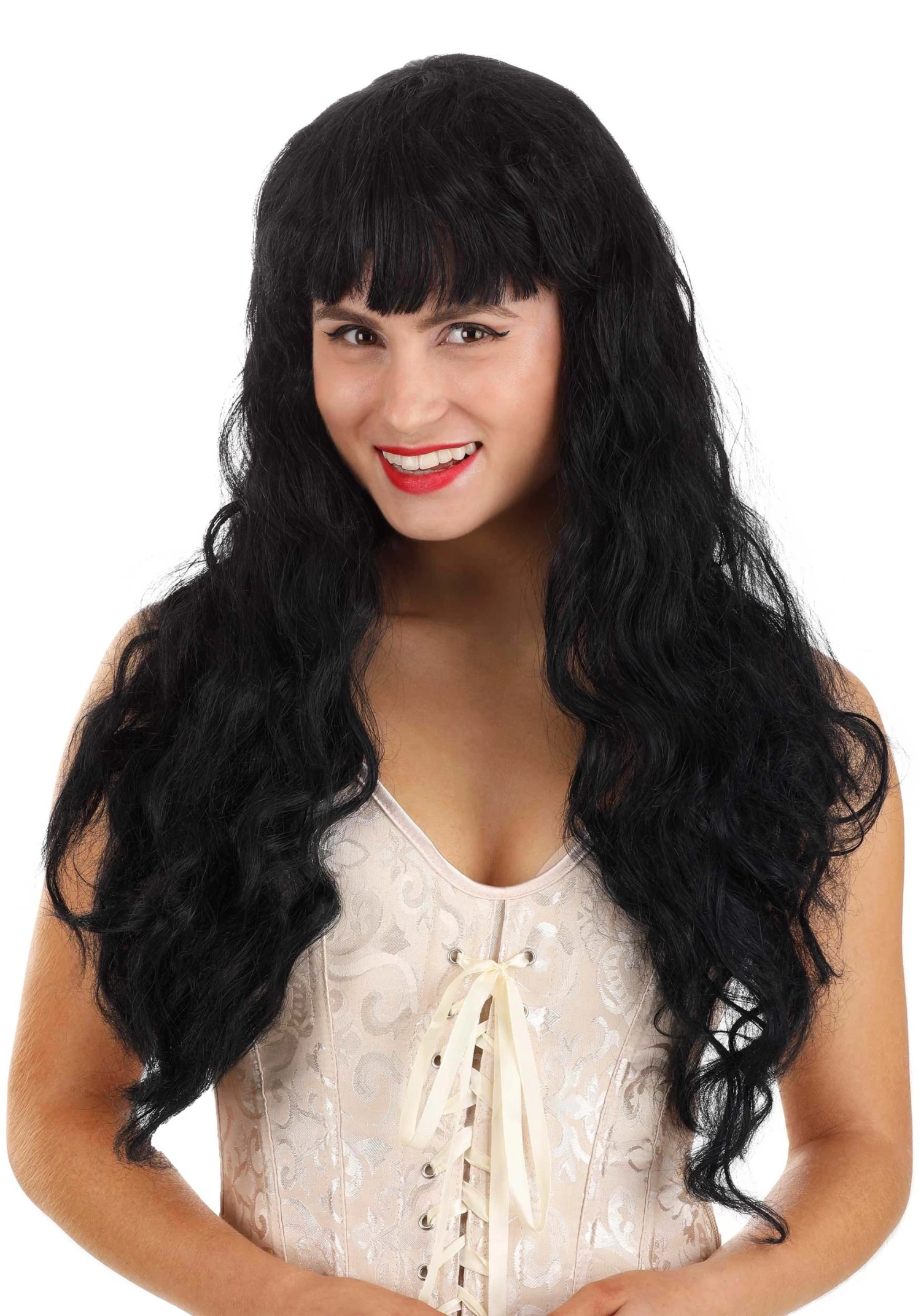Long Wavy Black Wig For Women 3 Long Wavy Black Wig For Women