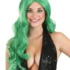 Long Wavy Green Costume Wig For Women