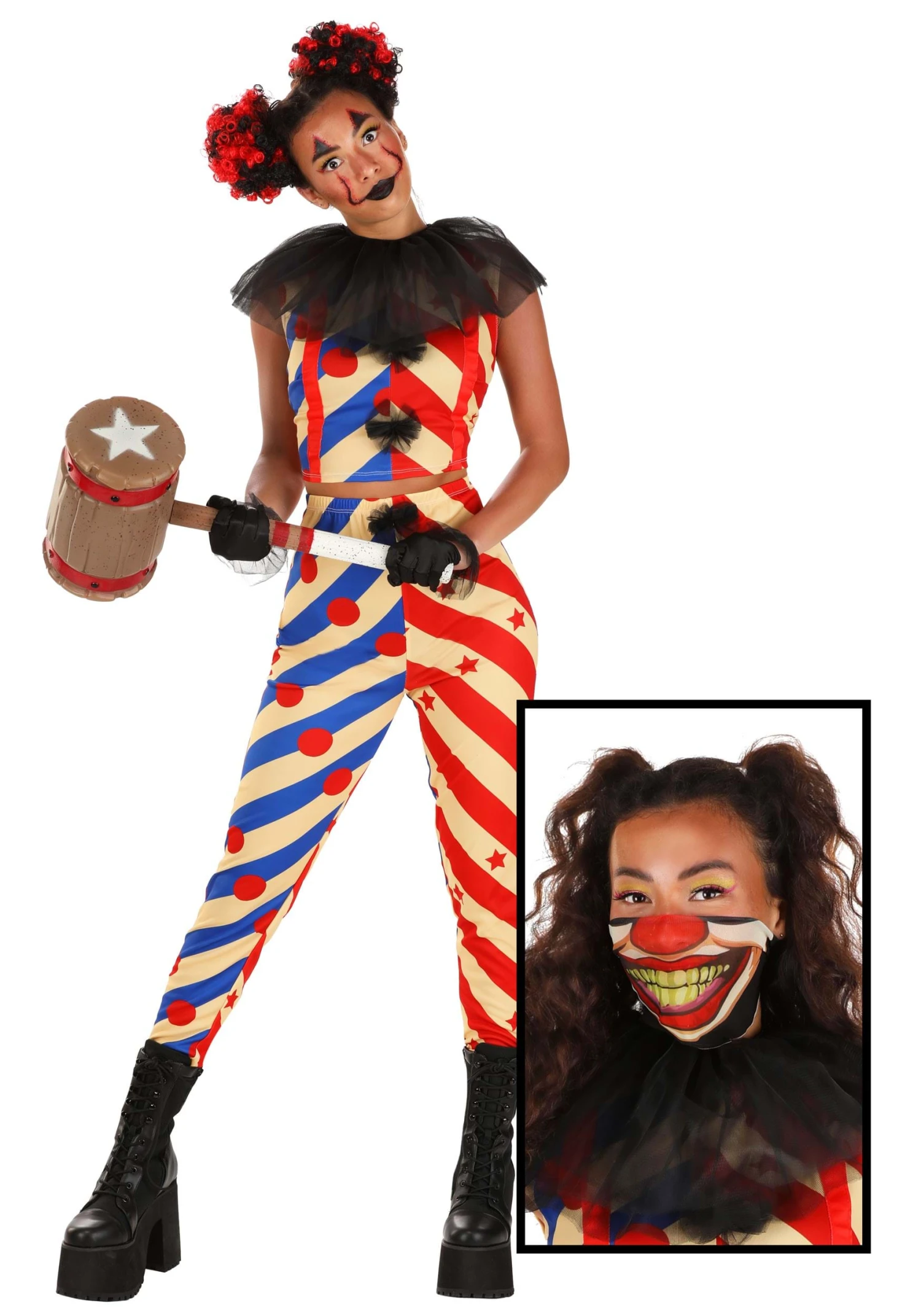 Smiffys Woman's Malicious Clown Costume 4 Smiffys Woman's Malicious Clown Costume - Image 2