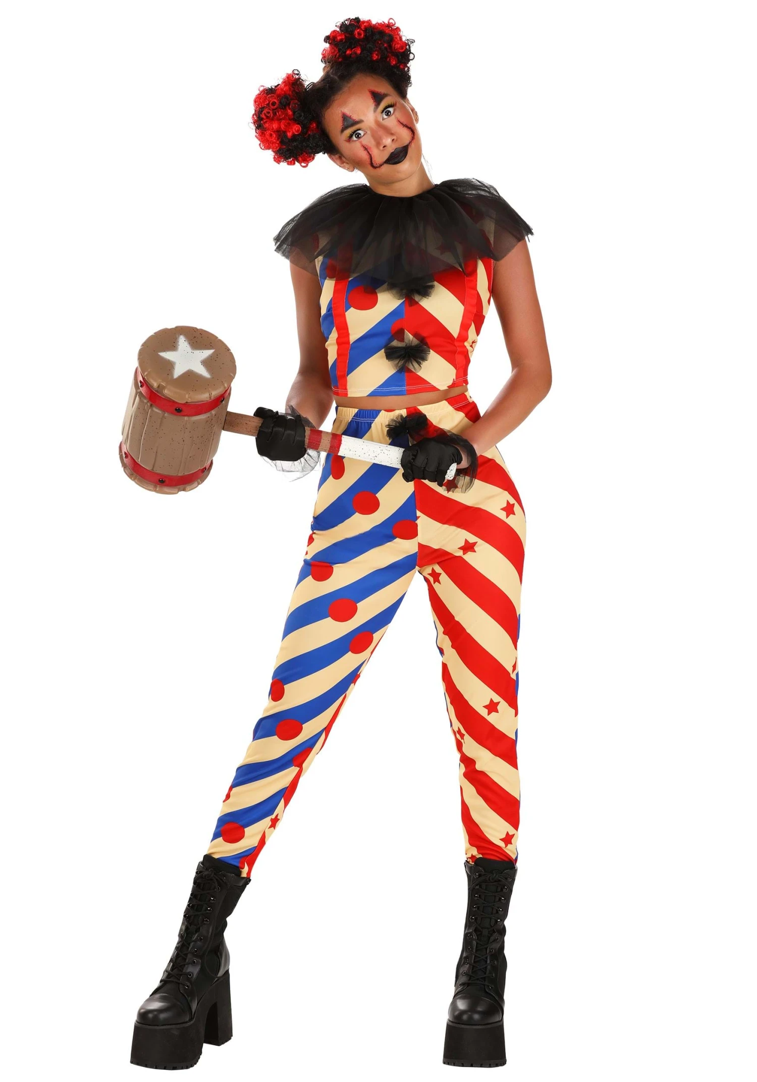 Smiffys Woman's Malicious Clown Costume 3 Smiffys Woman's Malicious Clown Costume