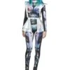 Smiffys Metallic Cyber Alien Costume For Women 1 Smiffys Metallic Cyber Alien Costume For Women -Halloween Costumes womens metallic cyber alien costume