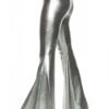 Metallic Silver Bell Bottoms For Women -Halloween Costumes womens metallic silver bell bottoms