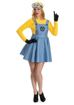 Minion Costume Dress For Women -Halloween Costumes womens minion costume dress alt 1