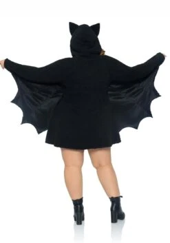 LEG AVENUE Adult's Poncho Plus Size Moonlight Bat Costume -Halloween Costumes womens moonlight bat costume alt 1