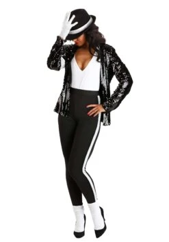 Michael Jackson Moonwalk Costume For Women -Halloween Costumes womens moonwalk michael jackson costume alt 6