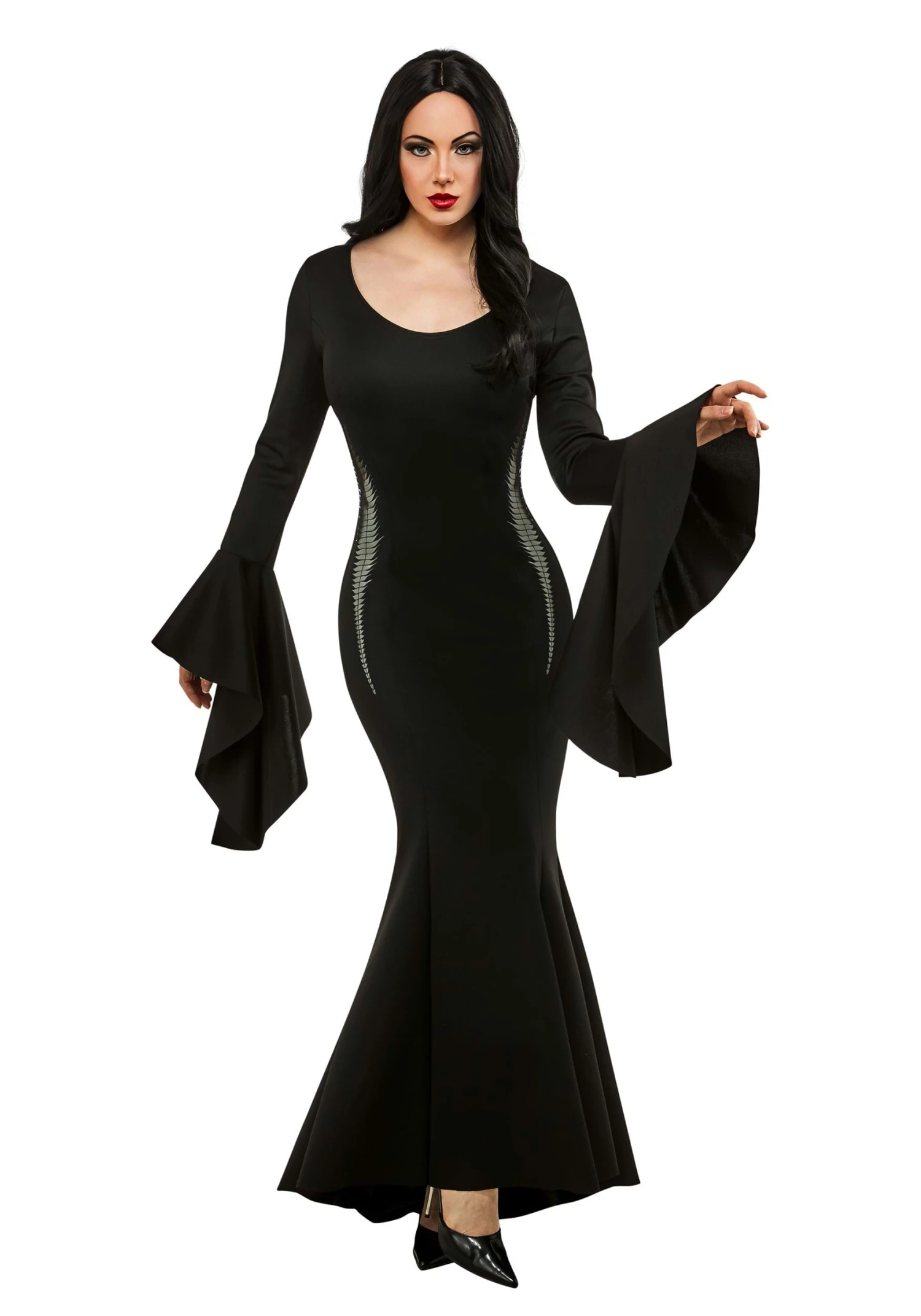Women's The Addams Family Morticia Costume Dress 4 Women's The Addams Family Morticia Costume Dress - Image 2