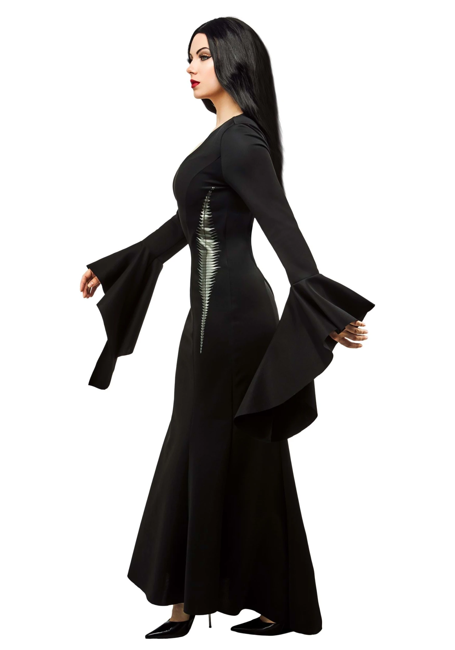 Women's The Addams Family Morticia Costume Dress 5 Women's The Addams Family Morticia Costume Dress - Image 3