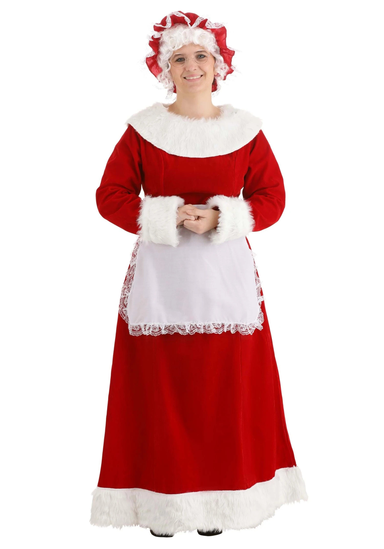 Deluxe Mrs. Claus Costume For Women 4 Deluxe Mrs. Claus Costume For Women - Image 2