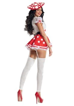 Mushroom Cutie Costume For Women 5 Mushroom Cutie Costume For Women -Halloween Costumes womens mushroom cutie alt 1