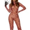 Forplay Nightmare Freddy Jumpsuit Women's Costume With Glove -Halloween Costumes womens nightmare freddy jumpsuit with glove