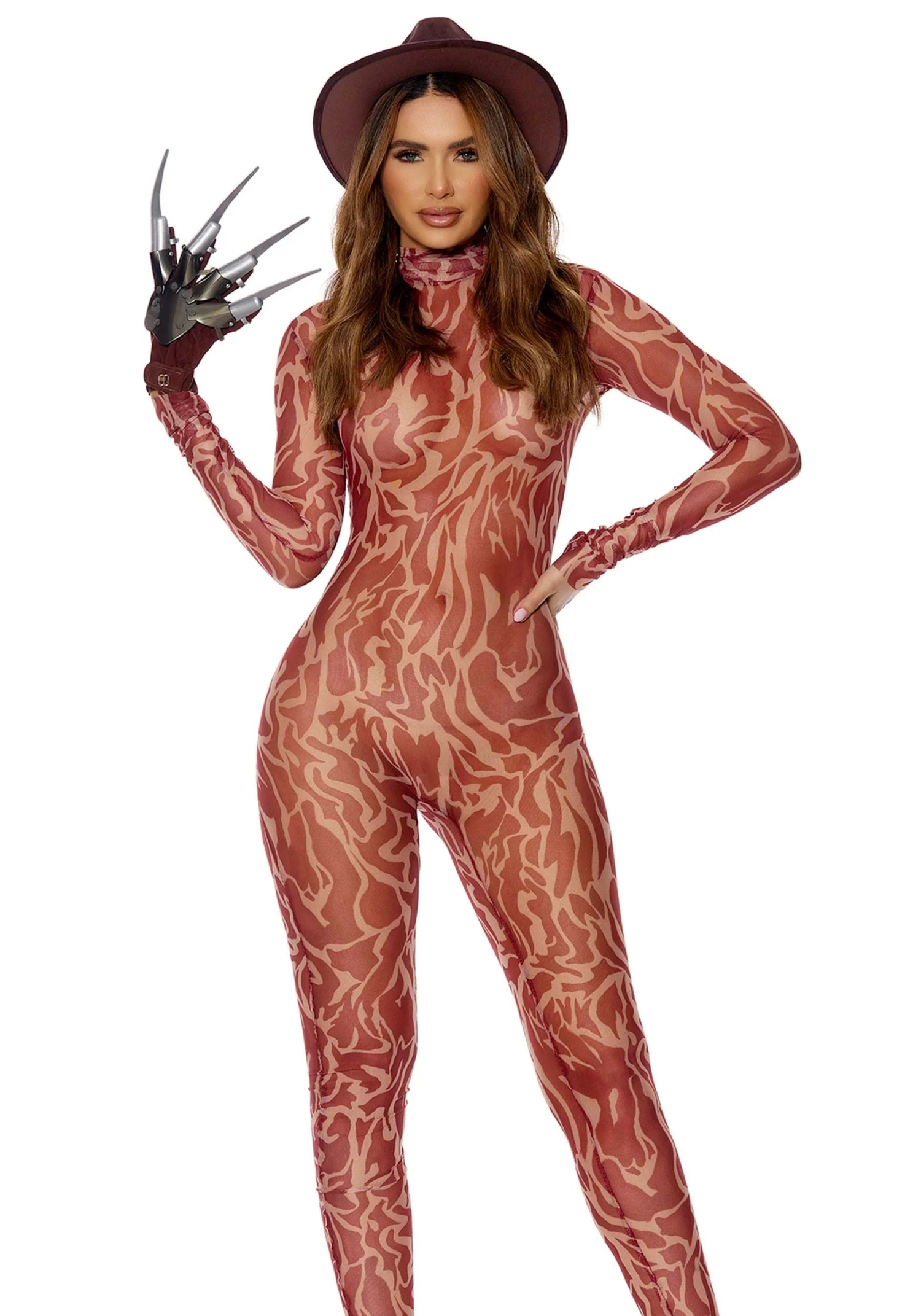 Forplay Nightmare Freddy Jumpsuit Women's Costume With Glove 3 Forplay Nightmare Freddy Jumpsuit Women's Costume With Glove