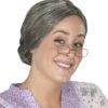 Old Lady Grandma Costume Wig For Women -Halloween Costumes womens old lady grandma wig