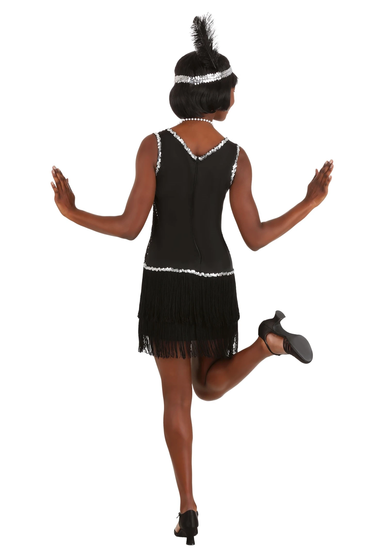 Women's Onyx Flapper Costume Dress 4 Women's Onyx Flapper Costume Dress - Image 2