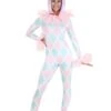 Pastel Women's Diamond Clown Costume -Halloween Costumes womens pastel diamond clown costume