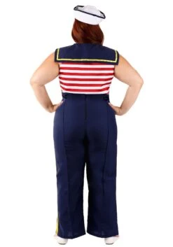 Women's Plus Size Perfect Pin Up Sailor Costume -Halloween Costumes womens perfect pin up sailor costume alt 3