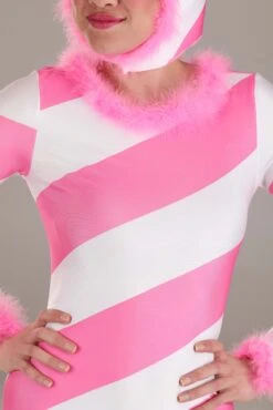 Womens Pink Candy Cane Costume 20 Womens Pink Candy Cane Costume -Halloween Costumes womens pink candy cane jumpsuit alt 5