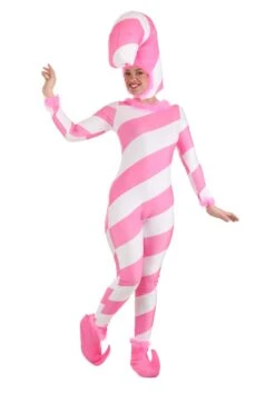 Womens Pink Candy Cane Costume 17 Womens Pink Candy Cane Costume -Halloween Costumes womens pink candy cane jumpsuit alt 8