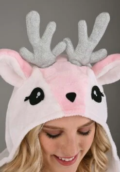 Pink Deer Costume For Women -Halloween Costumes womens pink deer costume alt 2