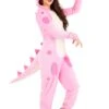 Pink Dinosaur Onesie For Women 1 Pink Dinosaur Onesie For Women -Halloween Costumes womens pink dinosaur onesie main