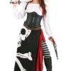 Skeleton Flag Rogue Pirate Costume For Women 1 Skeleton Flag Rogue Pirate Costume For Women -Halloween Costumes womens pirate flag fortune teller costume update