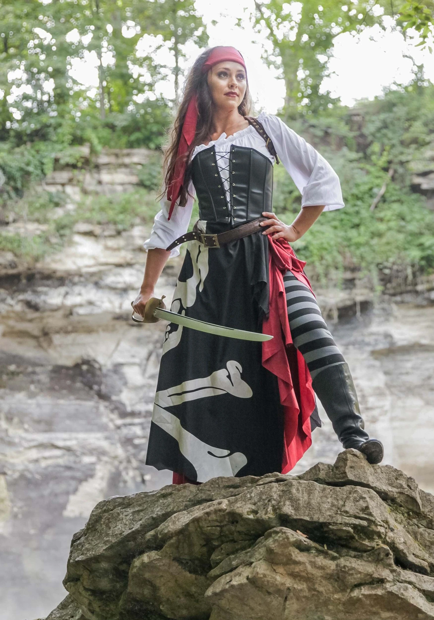 Skeleton Flag Rogue Pirate Costume For Women 16 Skeleton Flag Rogue Pirate Costume For Women - Image 14