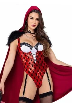 Roma Women's Playboy Bunny Red Riding Hood Sexy Costume -Halloween Costumes womens playboy red riding hood costume 1