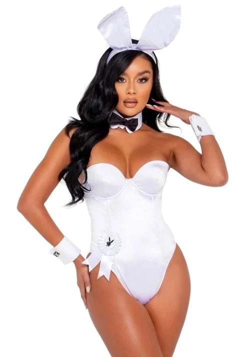 Roma Playboy White Bunny Costume For Women 5 Roma Playboy White Bunny Costume For Women - Image 3