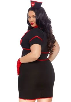 LEG AVENUE Adult's Plus Size Bedside Babe Costume -Halloween Costumes womens plus bedside babe costume alt 1