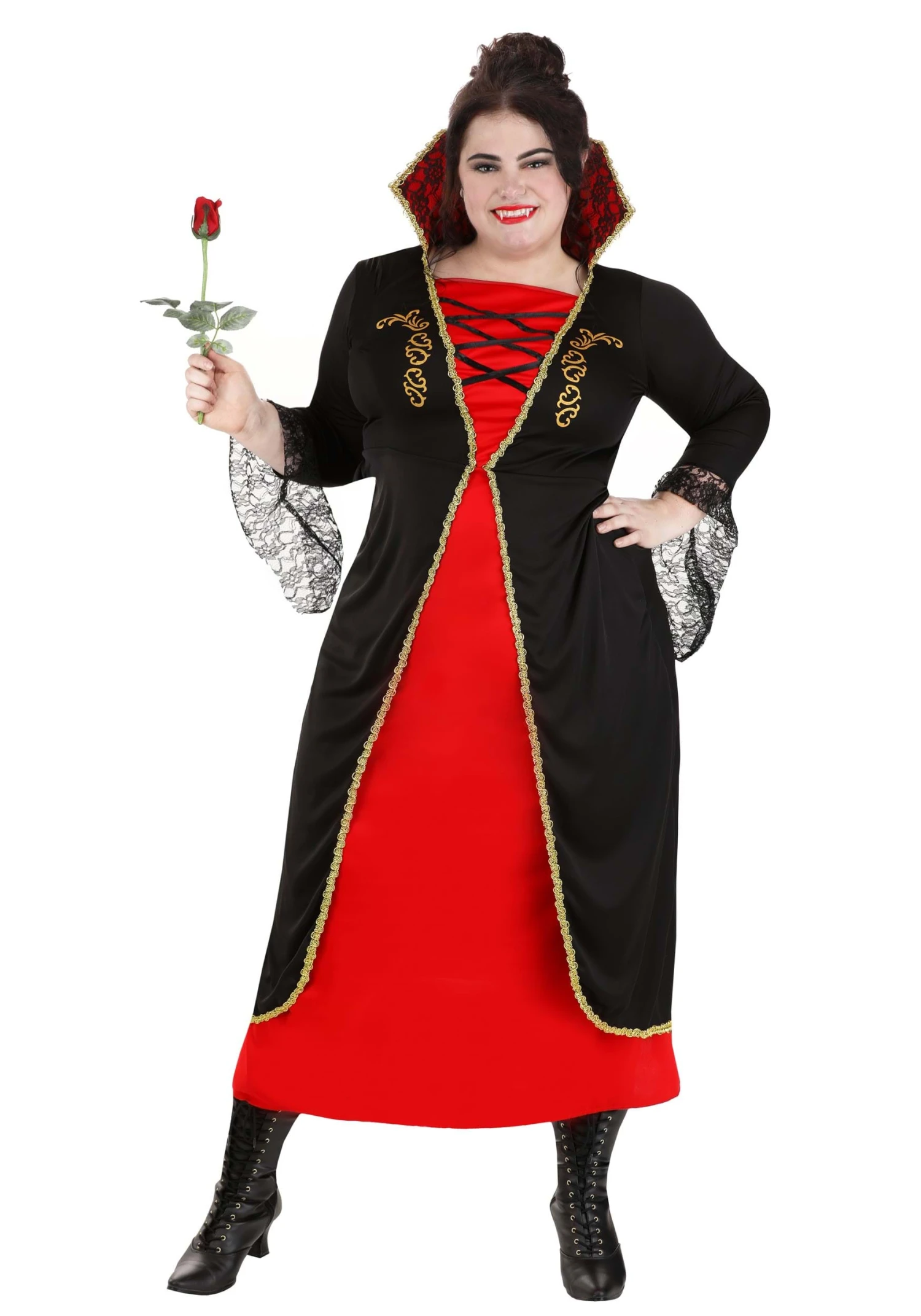 Women's Plus Size Classic Vampire Costume Dress 3 Women's Plus Size Classic Vampire Costume Dress