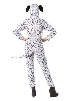 Plus Size Women's Cozy Dalmatian Jumpsuit Costume -Halloween Costumes womens plus cozy dalmatian jumpsuit costume back