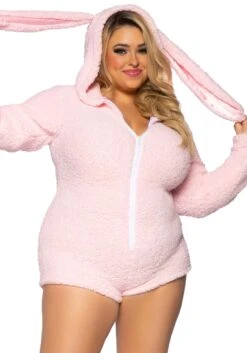 LEG AVENUE Women's Sexy Cuddle Bunny Plus Size Costume -Halloween Costumes womens plus cuddle bunny costume alt 2