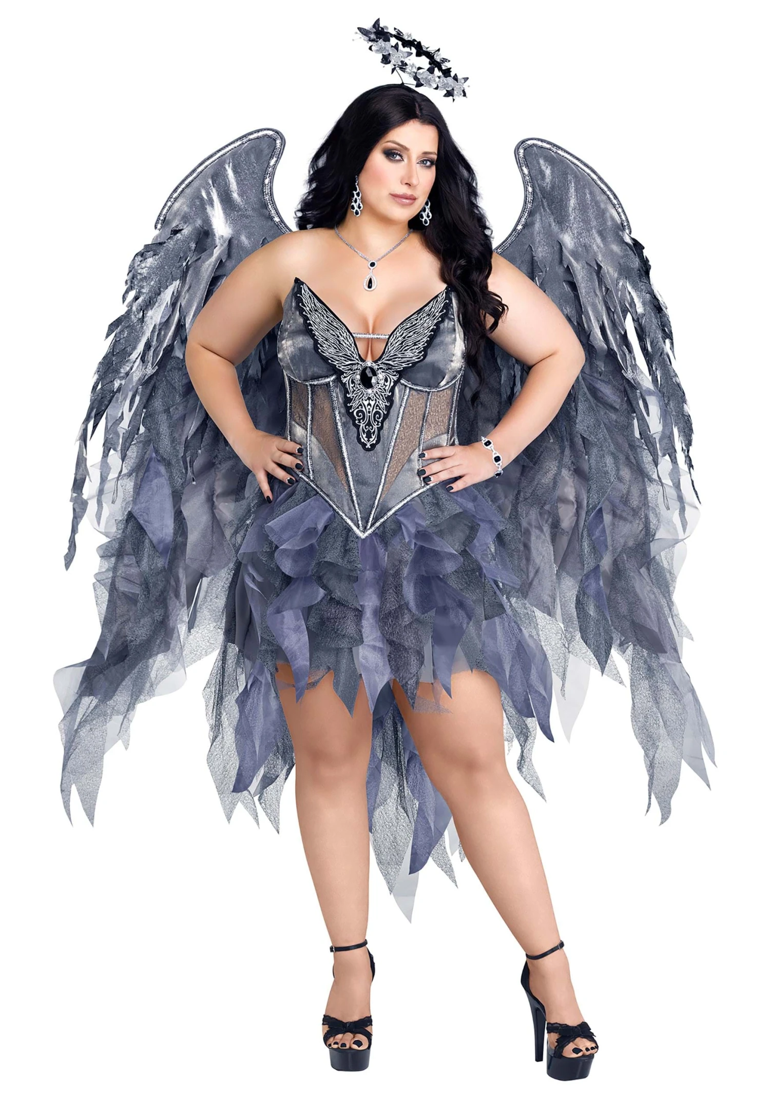 Fun World Women's Plus Size Dark Angel's Desire Costume 3 Fun World Women's Plus Size Dark Angel's Desire Costume